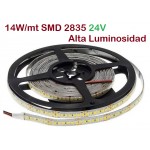 Tira LED 5 mts Flexible 24V 70W 840 Led SMD 2835 IP20 Blanco Cálido, Alta Luminosidad Tira LED 5 mts Flexible 24V 70W 840 Led SMD 2835 IP20 Blanco Cálido, Alta Luminosidad